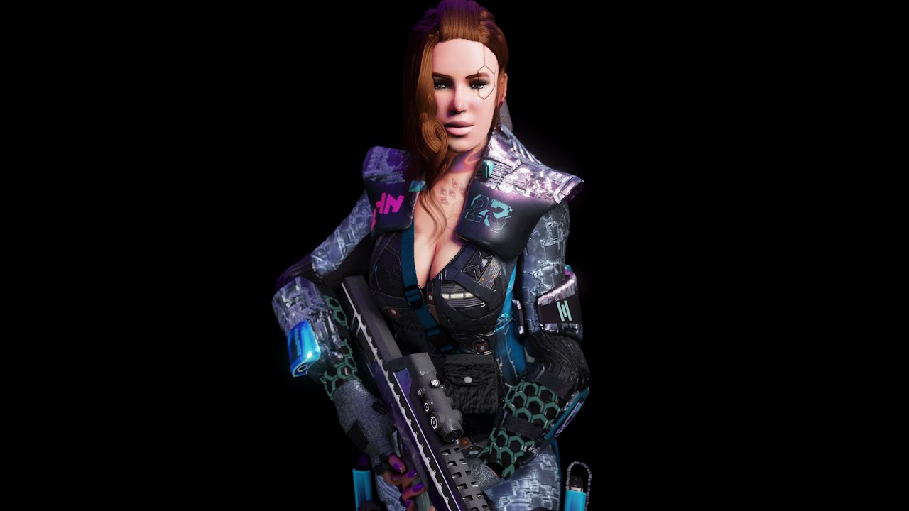 Sci fi cyberpunk action girl adrestia-rigged 3D Model