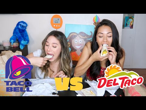 TACO BELL vs. DEL TACO! | LesacaTriesStuff