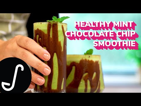 Creamy and Healthy Mint Chocolate Chip Smoothie Recipe