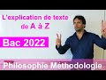 Méthode explication de texte Bac philo 2021