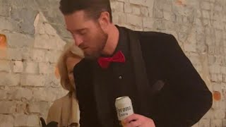 Visible confusion on groomsman&#39;s face as he witnesses cake cruelty || WooGlobe