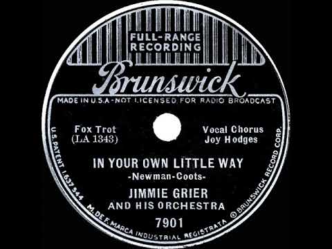 1937 Jimmie Grier - In Your Own Little Way (Joy Hodges, vocal)