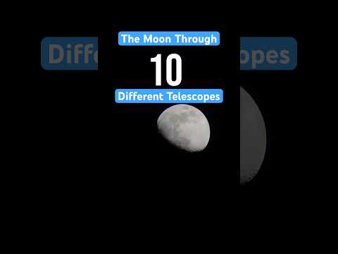 The Moon Through 10 Telescopes! #shorts