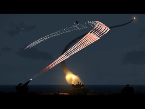 Anti-air tank in Action vs fighter jet / Military Simulation - ArmA 3