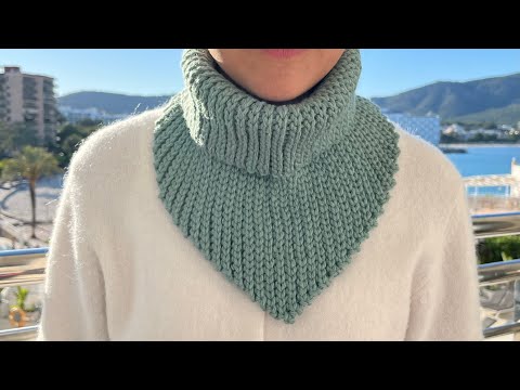 Crochet collar scarf in slip stitches