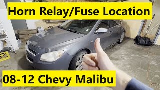 Horn Relay Fuse Location Chevy Malibu 08 09 10 11 12 2008 2009 2010 2011 2012