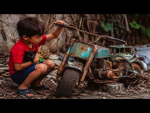 Full Restoration Abandoned Rusty Motorbike 49cc Into a Mini Ducati for my Hapybirthday Son