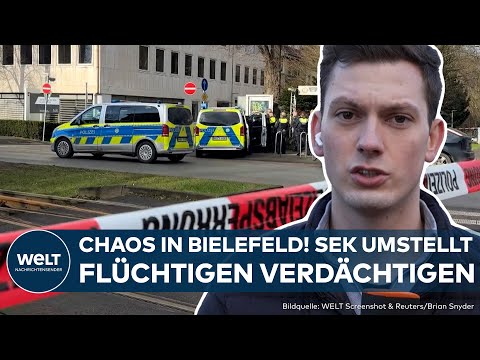 CHAOS IN BIELEFELD: SEK umstellt Gebäude! Flüchtiger Tatverdächtiger hat sich wohl verschanzt