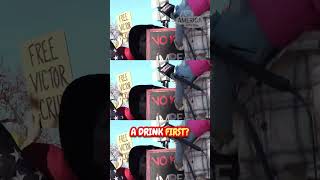 Edgar BOBS and WEAVES Through Protestors