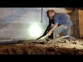 TIME LAPSE Digging trench in basement
