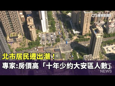北市居民遷出潮！　專家：房價高.「十年少約大安區人數」