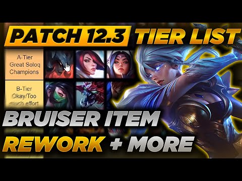 [Tier List] Soloq Toplaners AFTER Patch 12.3 - Bruiser Item Rework Impact - Season 12 Meta