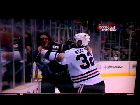 John Scott replay vs Kevin Westgarth