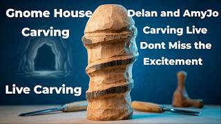 Power Carving Live with @AmyJo143 #woodcarving #carving #diy #gnomedecor