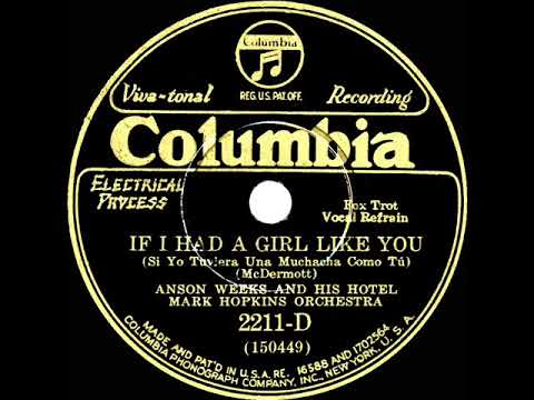 1930 Anson Weeks - If I Had A Girl Like You (Warren Luce, vocal)