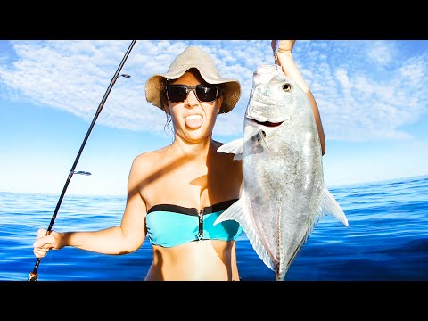 My Sister Caught Her Biggest Fish Ever Living From The Ocean (Crayfish Catch & Cook) - Ep 180