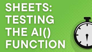 Google Sheets 101: Trying out the new AI() function. Basic examples show how it works.
