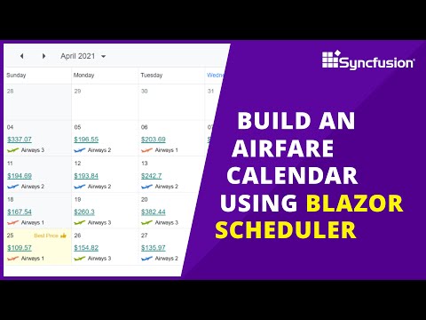 How to Use Blazor Scheduler to Create an Airfare Calendar