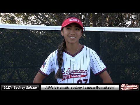 2027 Sydney Salazar - 4.0 GPA - Shortstop Softball Recruiting Softball Skills Video - AASA 16 Gold