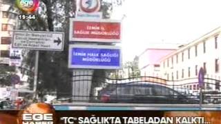 İzmir Sağlık Müdürlüğü tabelalardan T.C.kaldırdı