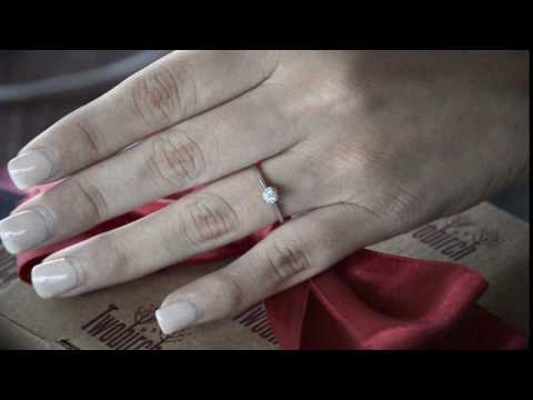 0.15 Carat Perfect Round Halo Engagement Ring - TwoBirch  TB-ENG-399-WG-A