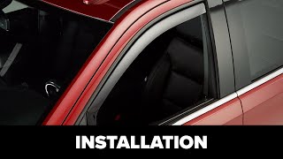 WeatherTech Side Window Deflector: Chrome/Black Chrome Installation
