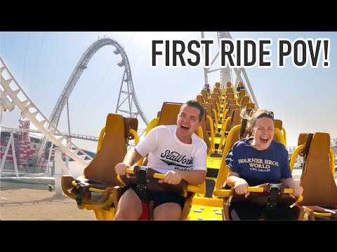 We Rode Flying Aces! First Time Reaction to Ferrari World's Incredible Intamin Hyper Coaster