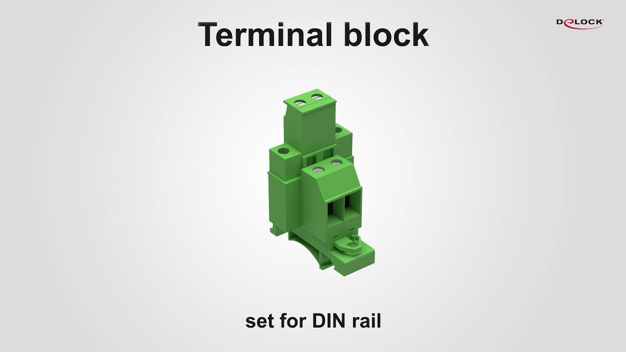 Delock Hutschiene/DIN Rail Terminalblock 2Pin