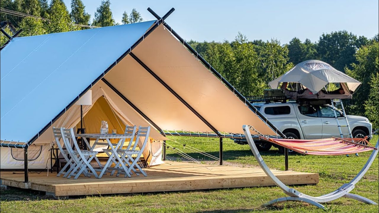 Glamping luxury tent
