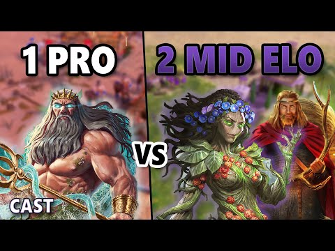 1 Pro vs 2 Casual Players | AoM Challenge