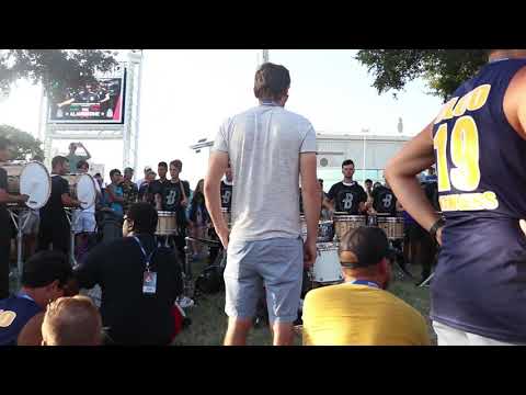 In The Lot: Bluecoats 2019 Battery At DCI Southwestern Championship