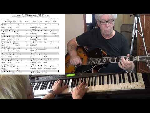 Under A Blanket Of Blue - guitar & piano Jazz cover ( Jerry Livingston ) Yvan Jacques