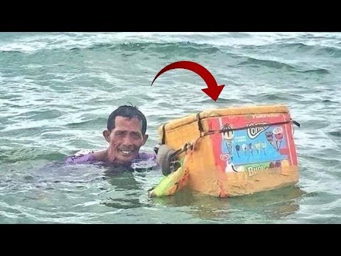 Viral Penjual Es Krim Rela Berenang Di Laut Demi Menghidupi Keluarga, Semua Orang Dibuat Terharu.