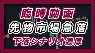 臨時動画 週明けの相場展望 日経平均 米国市場 先物市場急落 下落シナリオ濃厚 ナスダック100、S＆P500、SOX指数