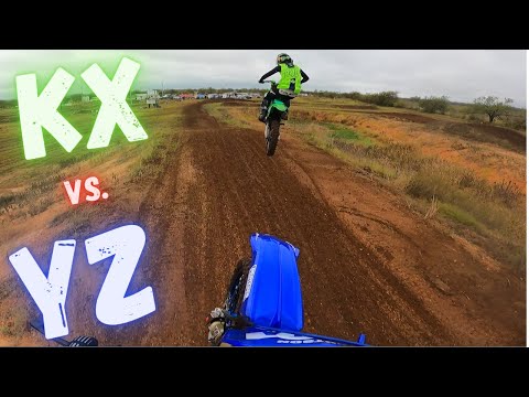 YZ125 vs KX125 WIDE OPEN RACING