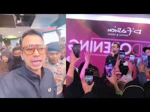 rela nungu ber jam2 fans raffi ahmad demi ketemu raffi di acara d'fashion textile makasar
