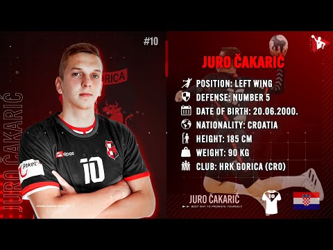 Juro Čakarić - Left Wing - HRK Gorica - Highlights - Handball - CV - 2022/23