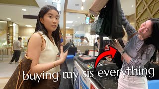 buying my sister EVERYTHING SHE WANTS for CHRISTMAS *no BUDGET?* christmas in Singapore [VLOG]