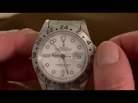 Erkennen des Rolex Explorer II Kaliber 3185 durch sich bewegende Zeiger bei gezogener Krone