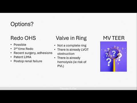 Session 1 Case Presentations Collaborative Approach to Managing Complex Mitral Valve Disease