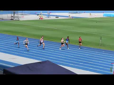 Ht1. 100m U13 Girls, 2024 QLD Athletic Championships, QSAC 16 March 2024