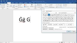 How to type letter G with Dot Above In Word