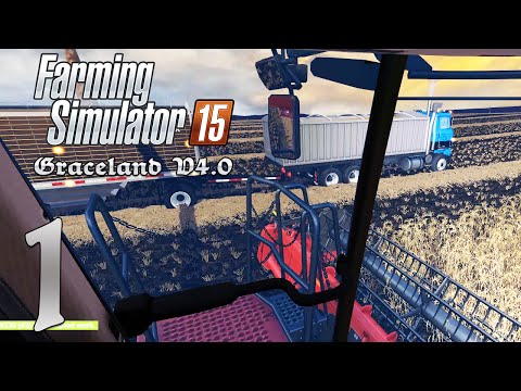 Farming Simulator 15 Graceland #1| Wheat harvest