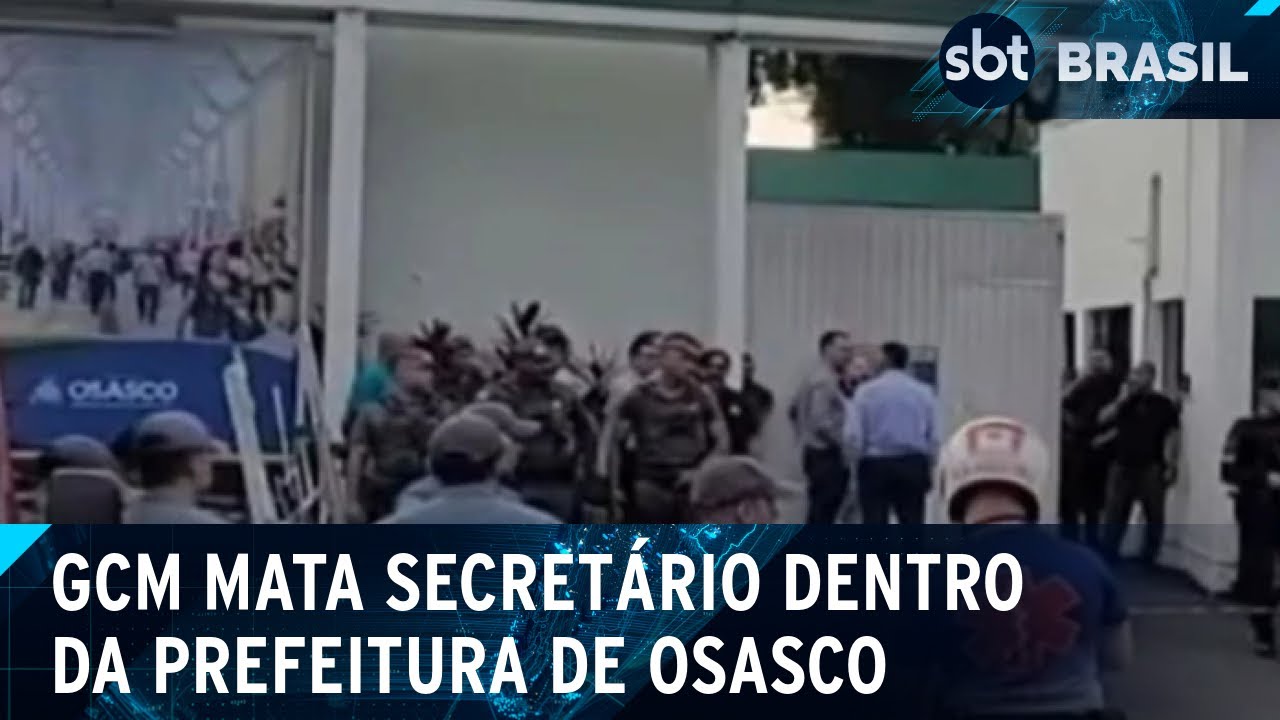 Guarda municipal atira dentro da Prefeitura de Osasco e mata secretário | SBT Brasil (06/01/25)