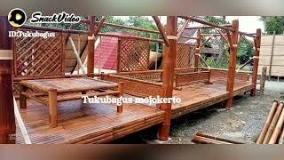 Download lagu Meja gazebo  lesehan bambu / warung lesehan bambu mojokerto mp3