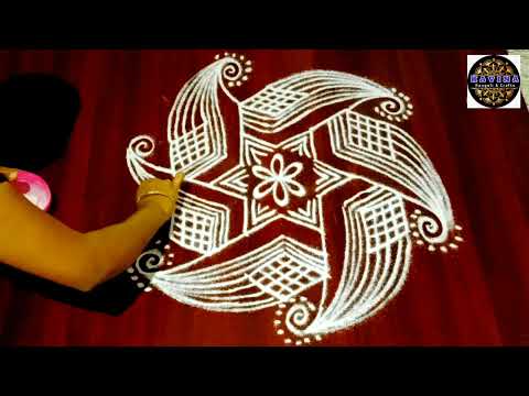 Traditional padi kolam with dots|| simple padi kolam for friday||padi kolam geethala muggulu#rangoli