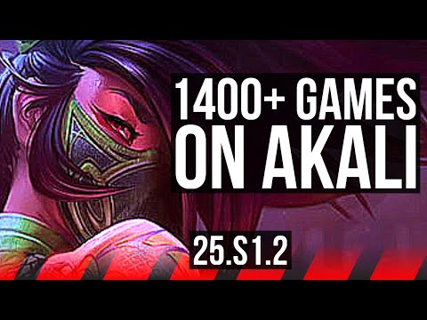 AKALI vs JAYCE (TOP) | 1400+ games | KR Master | 25.S1.2