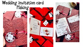 Wedding invitation card making/step by step tutorial of invitation card/luxury scented invitation