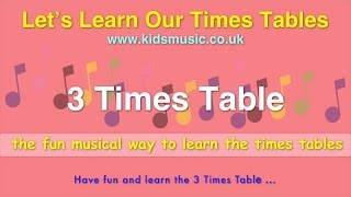 Kidzone - Let&#39;s Learn Our Times Tables - 3 Times Table