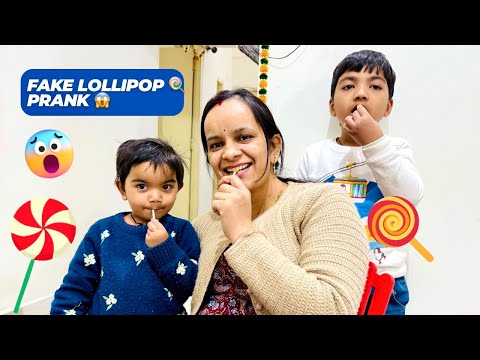 Fake Lollipop 🍭 prank on Krashiv and Kashvi 🤣